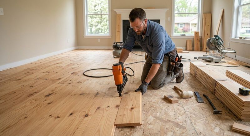 Pine Floor Installation in Easton, MD
