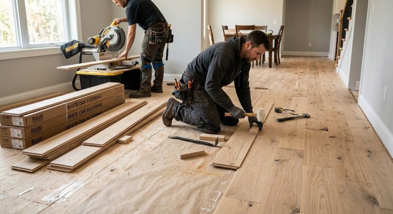 White Oak Floor Installation in Easton, MD